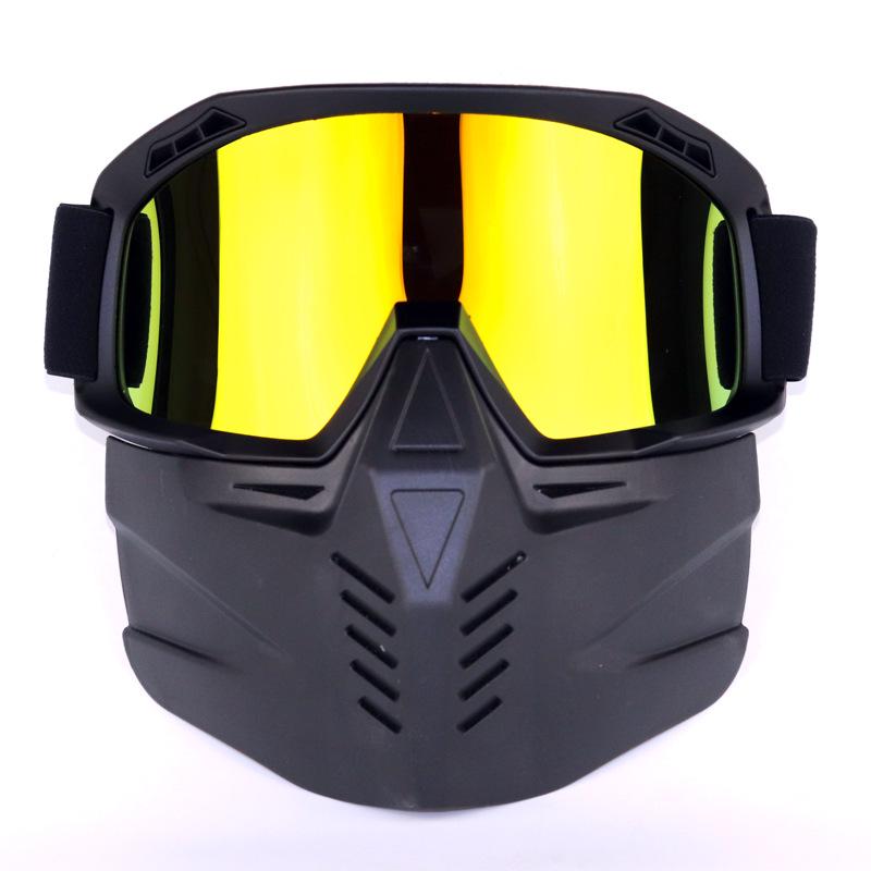 Directly supplied new Harley vintage off-road goggles, ski goggles, motorcycle goggles, windproof goggles Matte black frame+Imitati