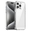 WANLONFENG MF Series for iPhone 16 Pro Max Case TPU+Acrylic Clear Phone Cover with Tempered Glass Film