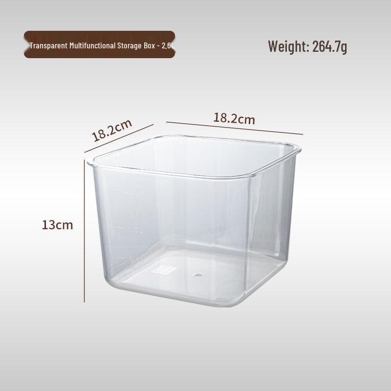 PC Acrylic Flip-top Jam Box with Lid for Milk Tea Shops - Transparent Sectional Tray for Pearl, Coconut Jelly, and Seasonings