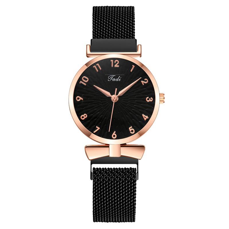 Sunflower Bow Women's Digital Quartz Watch with Magnetic Band