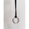 Tooxika Simple Light Luxury Design O-ring Pendant Necklace Leather Cord Adjustable Long Jumper Chain Women