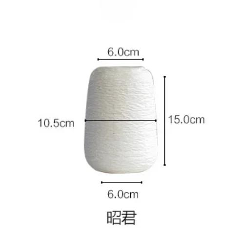 Weiße Vase Keramikvase Ornament Trockenblumenarrangement Modern Minimalistisch Kunst Wohnzimmer Weiß Kreative Heimdekoration Vasen