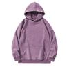 Retro Tie-Dye Distressed Velour Cotton Unisex Hooded Sweatshirt, 350g