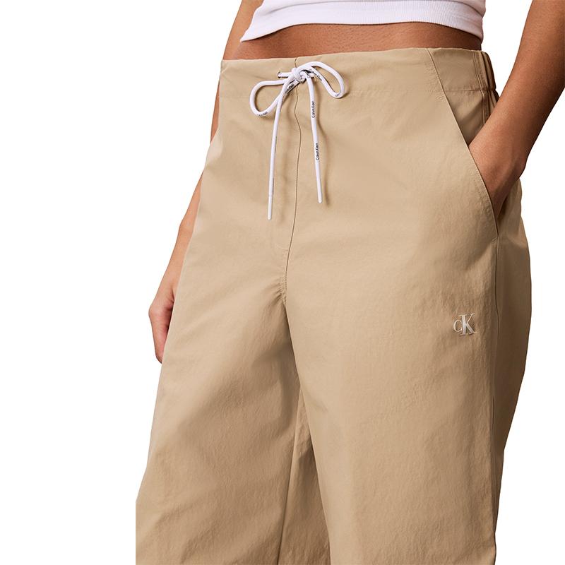Calvin Klein Letter Drawstring Waist Outdoor Trendy Sports Wide Leg Cargo Pants Women pants 47G636G