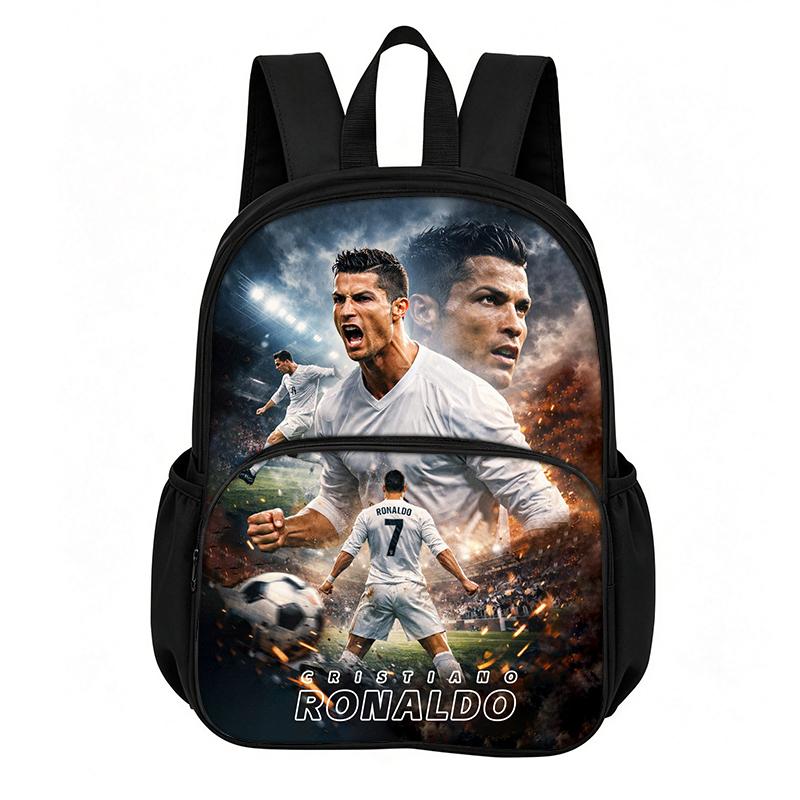 Leer, Reizen Schooltassen Ronaldo met Voorvak Rugzak Voetbalster Boekentas Beste Cadeau Voetbal Sport Rugzak