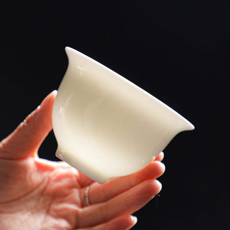 Ceramic White Suet Jade Porcelain Tea Set Household Business Banking Enterprise Company Event Gifts