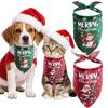 2pcs Christmas Plaid Pet Bandanas Santa Claus Snowman Dog Saliva Towel Triangle Scarf Christmas Decorations for Dog Pet Supplies