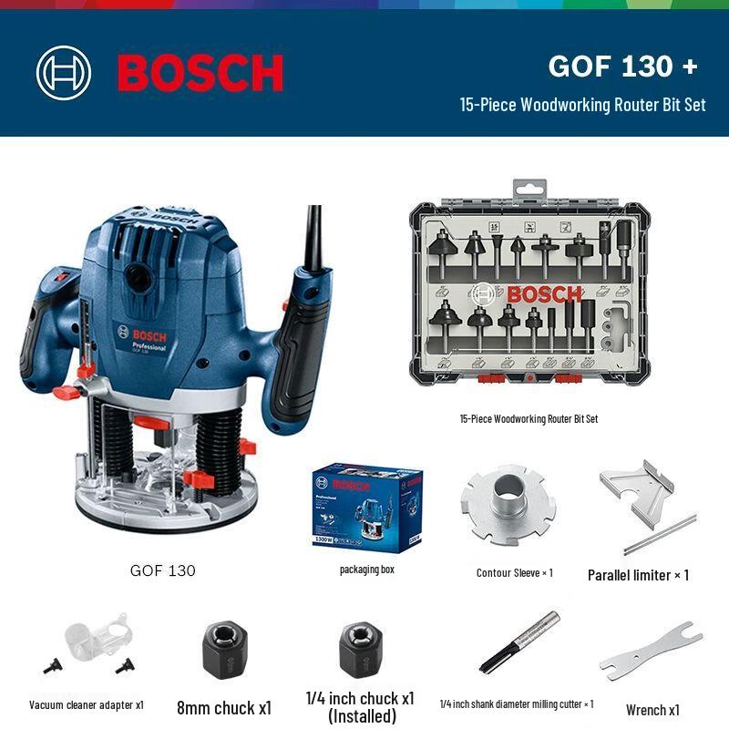 Bosch GOF130 Handheld Electric Wood Router CN plug (adapter included)