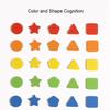 Non-Toxic Children'S Wooden Color Shape Classification Box Geometric Cognition Training Teaching Aid Table Game Educational Toys For Kids