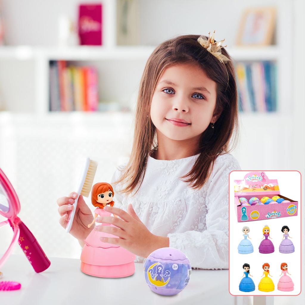 Bola surpresa de demolição demolição diversão princesa bola cega faça você mesmo boneca ao redor do bolo brinde de princesa enfeites barraca de chão brinquedos