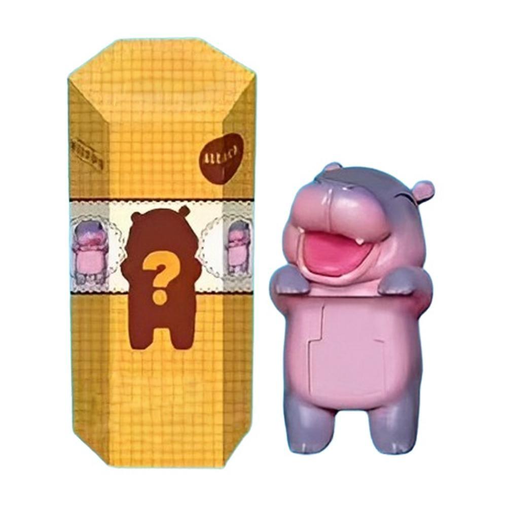 

Mini Dolls Moo Deng Screen Figurine 3D Desk Toy Moo Deng Hippo Figurine Auto Interior 1pc Random