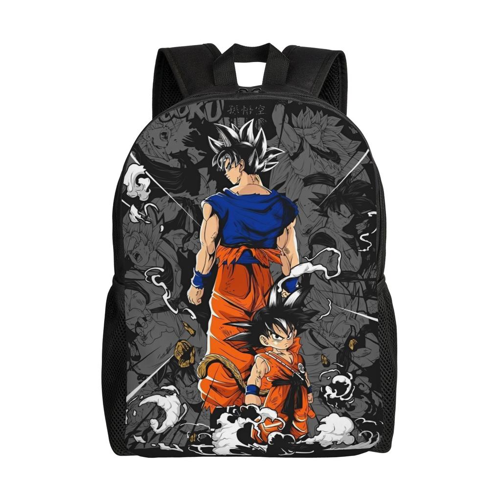 Dragon Ball Z Cartoon Rucksack für Männer Frauen Mode Schüler Tagesrucksack DBZ Goku Laptop Computer Umhängetasche Leicht