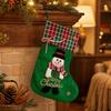 Green Christmas Stocking Hanging Ornament for Home Holiday Decor