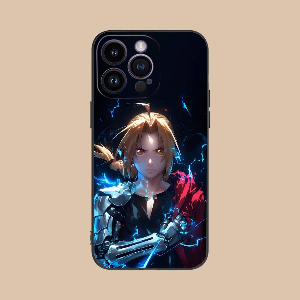 

Fullmetal Edward Elric Phone Case for iPhone 17 16 15 14 13 12 11 X XR XS 8 7 Air Pro Max Plus Mini Soft TPU Shockproof Cover iPhone 7 Plus