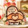 Heartwarming Mother's Day Desktop Ornament, Double Layer 3D Wooden Desktop Ornament With Stand, Home Decor