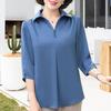 Yousheng Damska Koszula Zapinana na Guziki Klapa Pół Rękawa Pulowerowe Bluzki Jednolity Kolor Luźny Krój Oddychająca Lekka Koszula Do Noszenia na Co Dzień