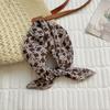 New temperament advanced sense neck cotton and linen silk scarf women's Korean lazy style versatile brown series small square scarf