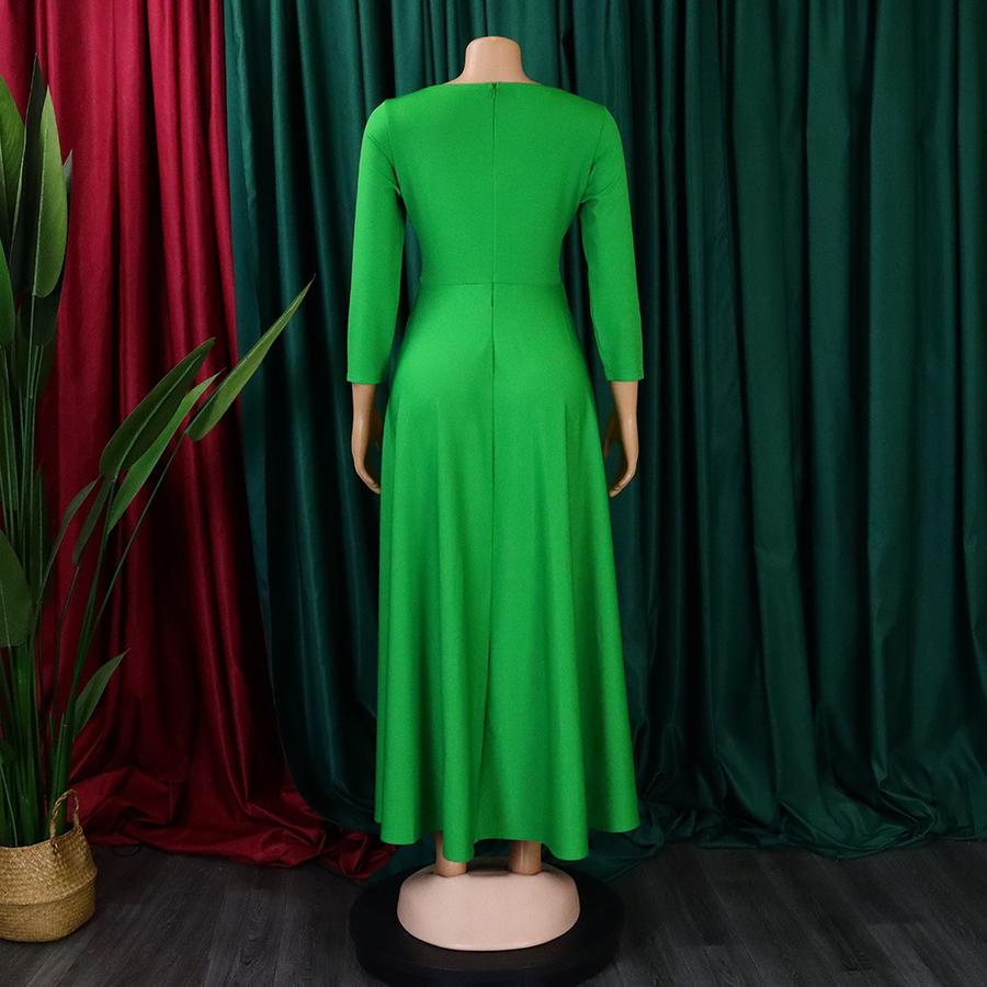 Damen Frühling/Sommer Neue Mode Temperament Binden Afrikanisch Übergröße Maxikleid Importiertes Kleid