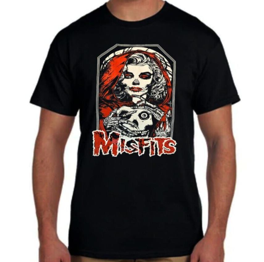 Misfits Vampire Girl Punk Rock Band Men s Black T-Shirt XXXXL