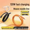 Braided PD Data Cable 120W, Dual Type-C 6A, Compatible with Apple, Huawei, Xiaomi, Vivo, and Oppo