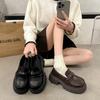 [Armano] Loafers Women's 2025 Winter New Popular Retro Fashion Small Thick-soled Japanese Small Leather Shoes