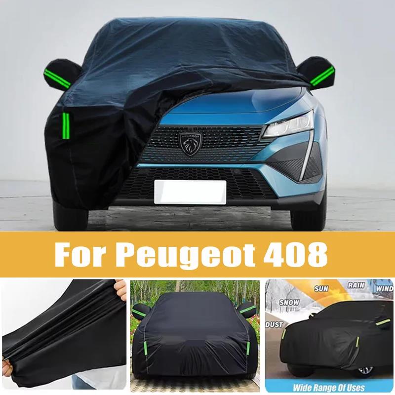 Per Peugeot 408 Copriauto Completo Quattro Stagioni Esterno Protezione Sole Raggi UV Pioggia Neve Polvere Tessuto Oxford Accessori