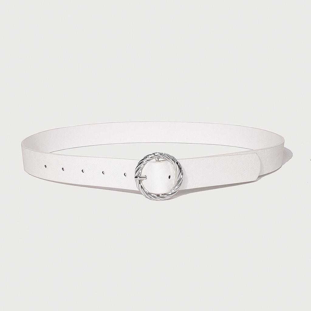 Elegant Pu Waist Belt For Ladies With Alloy Round Closure For Daily Use