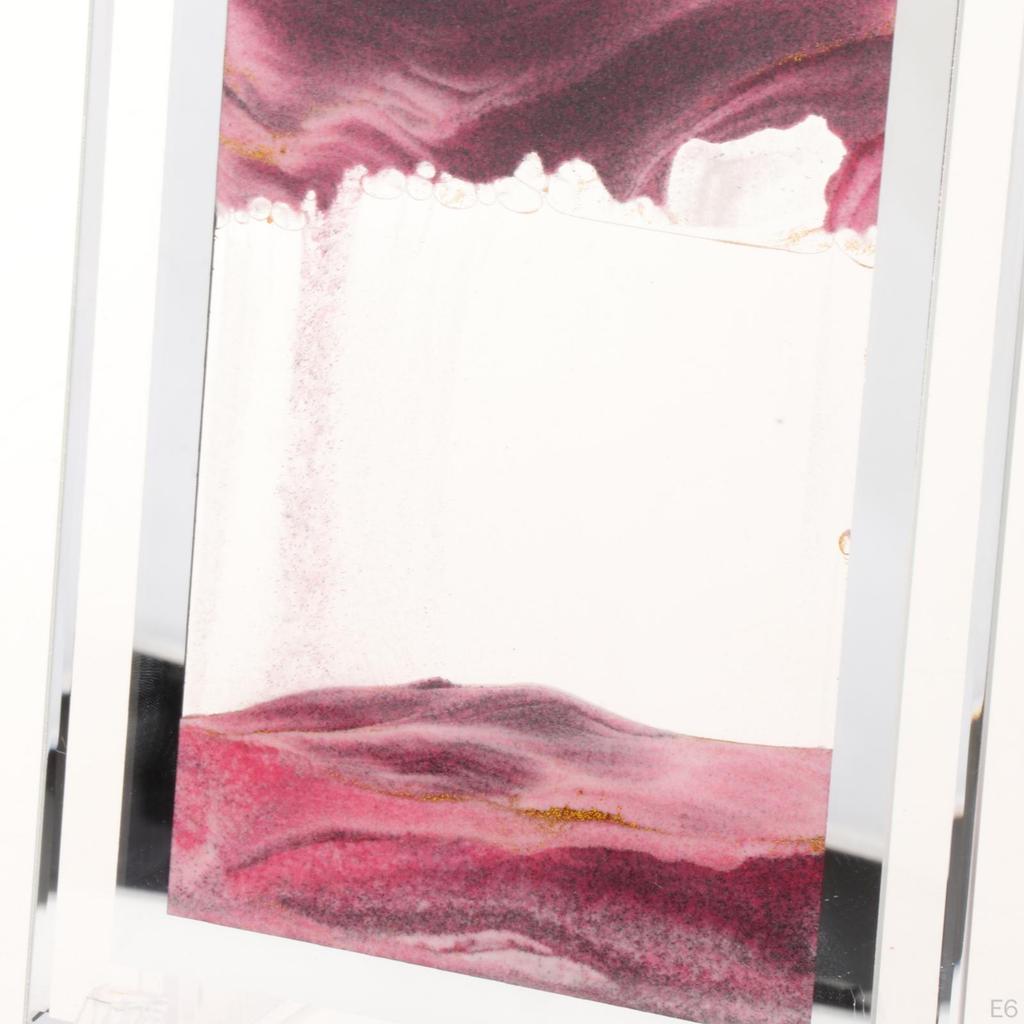 Picture Flowing with Stand Glass for Home Decor Bookshelves Ornament Relaxing