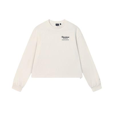 Original Simple Loose Knit Crewneck Sweatshirt Women Sweatshirt F71W449201FWT