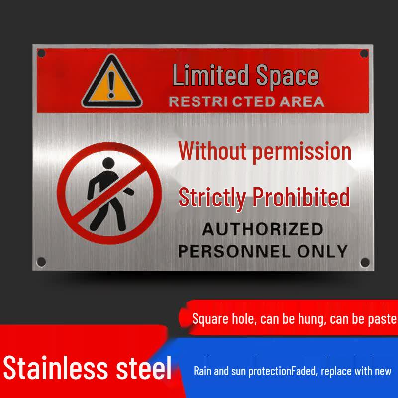 Restricted Space Warning Sign