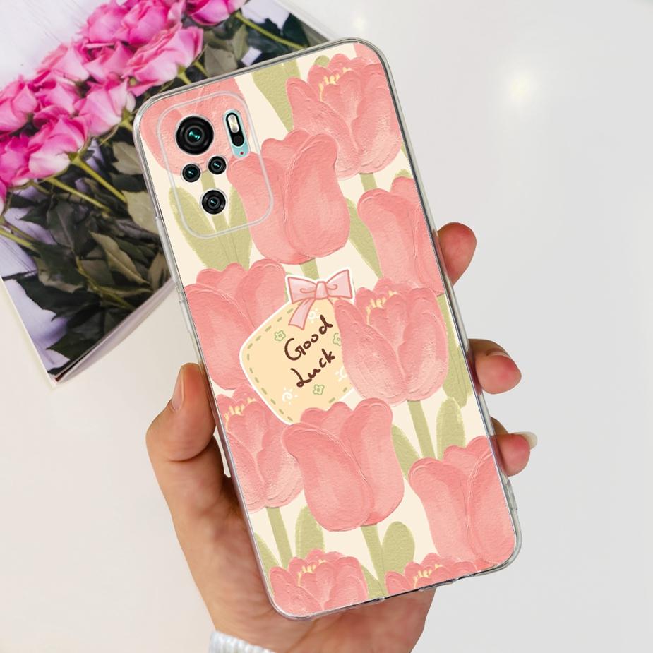 For Xiaomi Redmi Note 10 Case Note 10S Cute Cartoon Painted Cover Soft Silicone Case For Redmi Note 10 Pro Max Note10 10S Fundas
