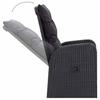 3 Piece Outdoor Dining Set Black