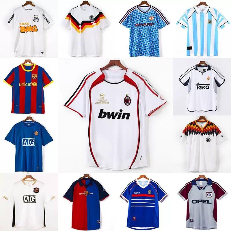 Retro Football Soccer Jersey Men Women Bamboo Fiber Breathable Sport Shirt Training Match Fan Wear