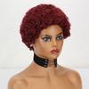 LISI HAIR Red Synthetic Fiber Short Wigs Short Curly Wigs for African Women Curly Wigs for Cosplay Daily Wear