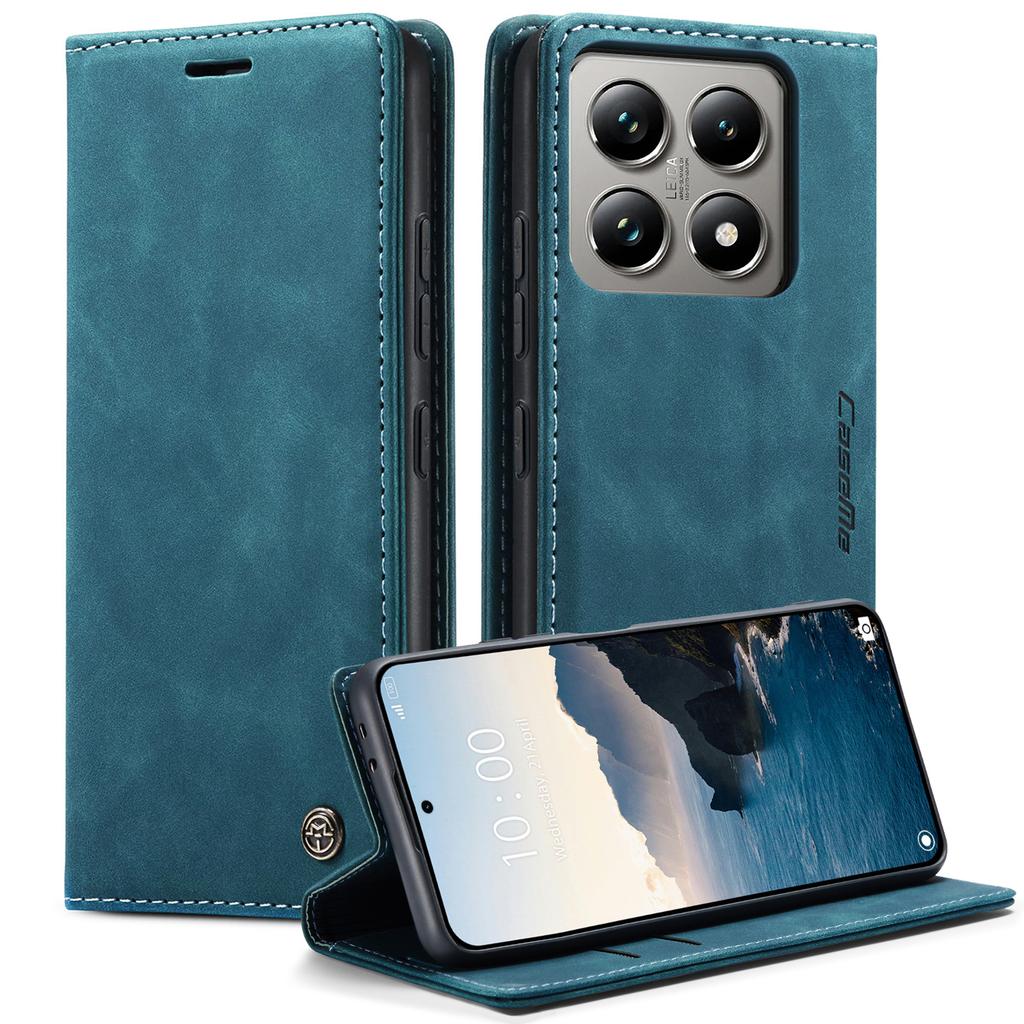 For Xiaomi 14T Pro Case CASEME 013 Series Card Holder Stand Leather Phone Cover