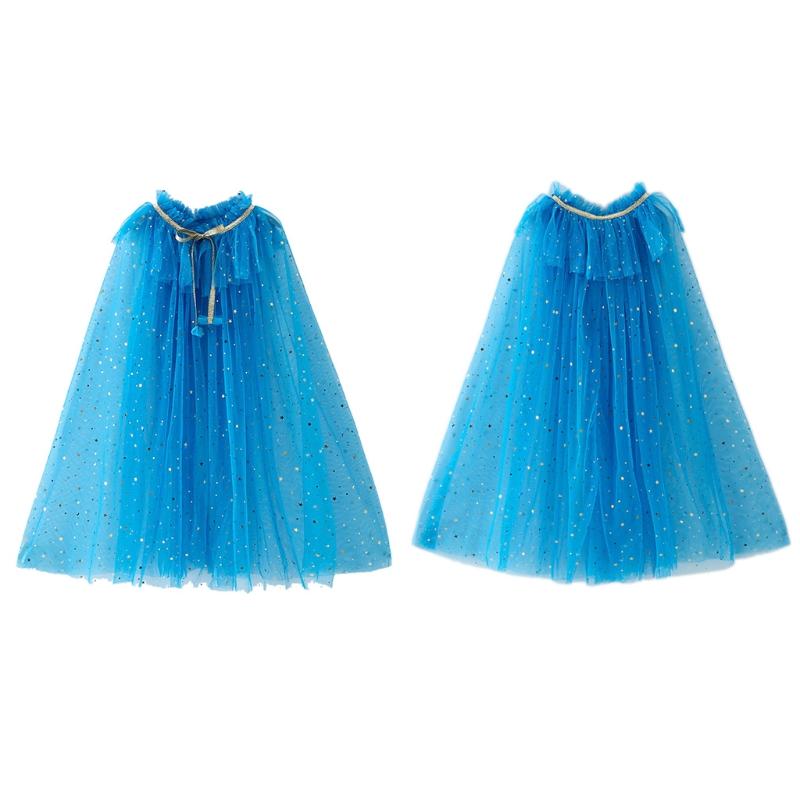 Colourful Princess Cape Cloaks for Little Girls Christmas Halloween Custome Cosplay Party Dress Shiny Sequin Shawl
