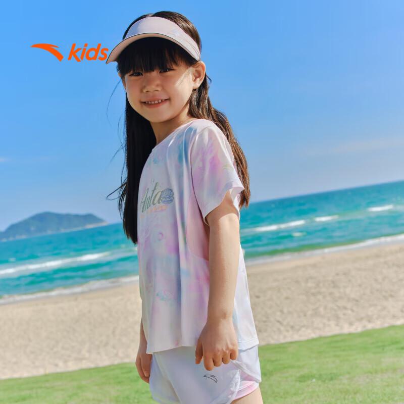 Anta Kids  Girls  Summer Breathable Short Sleeve T-Shirt 100