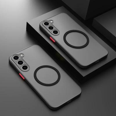 Luxusní magnetický kryt MagSafe pro Samsung Galaxy A54 5G S23 S22 S21 S20 Ultra S23 Plus FE A53 s bezdrátovým nabíjením