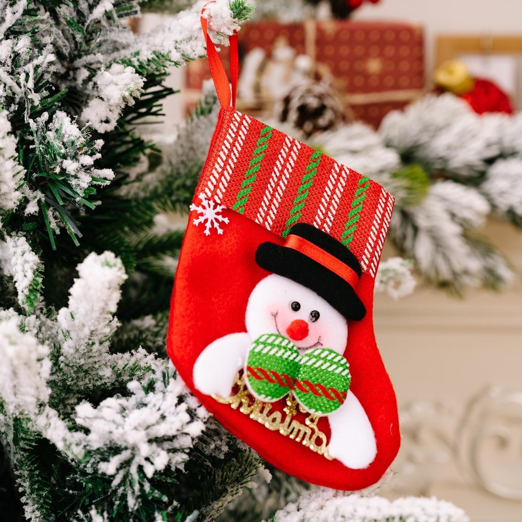 Large Christmas Stocking Cartoon Santa Claus Snowman Christmas Socks New Year Candy Gift Bags Christmas Tree Pendant Home Decor