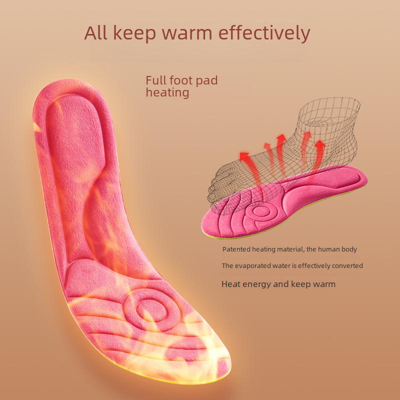 Temperature-Controlled Self-Heating Antibacterial Insoles with Velvet, Long-Lasting Warmth, Breathable and Deodorizing for Men and Women