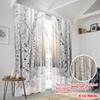 2pcs,2D plane printing Creative Curtains Winter Birchwoods Versatile Fabric (without rod) Room Decor Ldeal for Bedroom Living