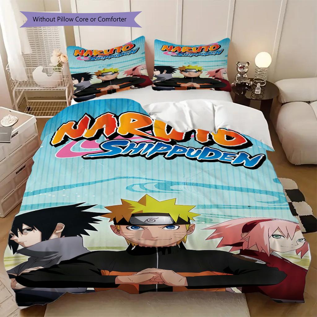 Anime-Naruto Soft and Comfortable Duvet Cover, Children's Bedding Set Gift, Extra Large Size, Various Sizes Available LXR48