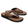 Fashion Summer New PU Leather Flip Flops Casual Clip On Men's Shoes Beach Slippers Outdoor Breathable Comfortable Men Simple Sandals