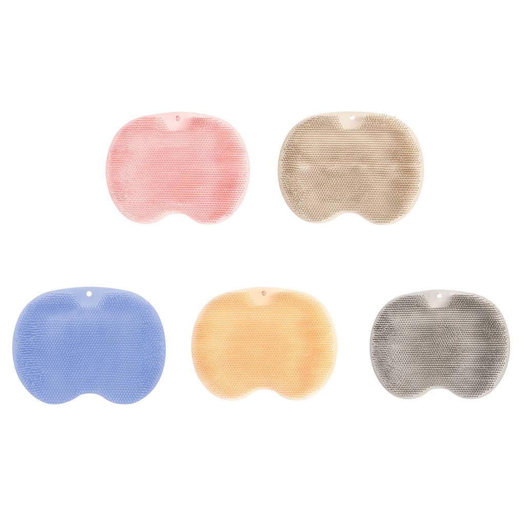 Silicone Massage Foot Cleaner Pad with Suction Cups Silicone Back Foot Washer 11.81x9.06inch for Seniors Men Women Bathroom Use