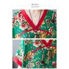 Summer New Printed V-neck Loose Large Size Chinese Style Long Dress Temperament Female