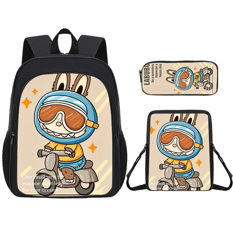 Cartoon Backpack For Kid With Graphic Design And Large Capacity Daily For