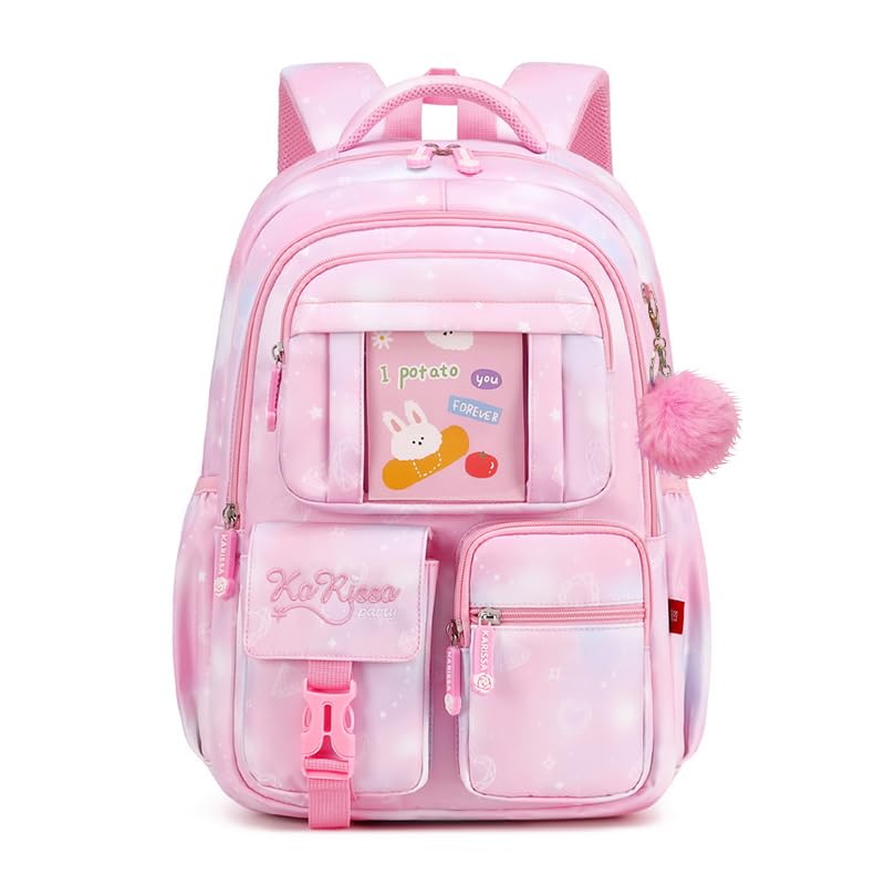 VIDOSCLA Backpack for Elementary School Star Popular for Large Capacity Girls, Kids, Students, Pattern, Children's Backpack, Travel, School, Stylish,