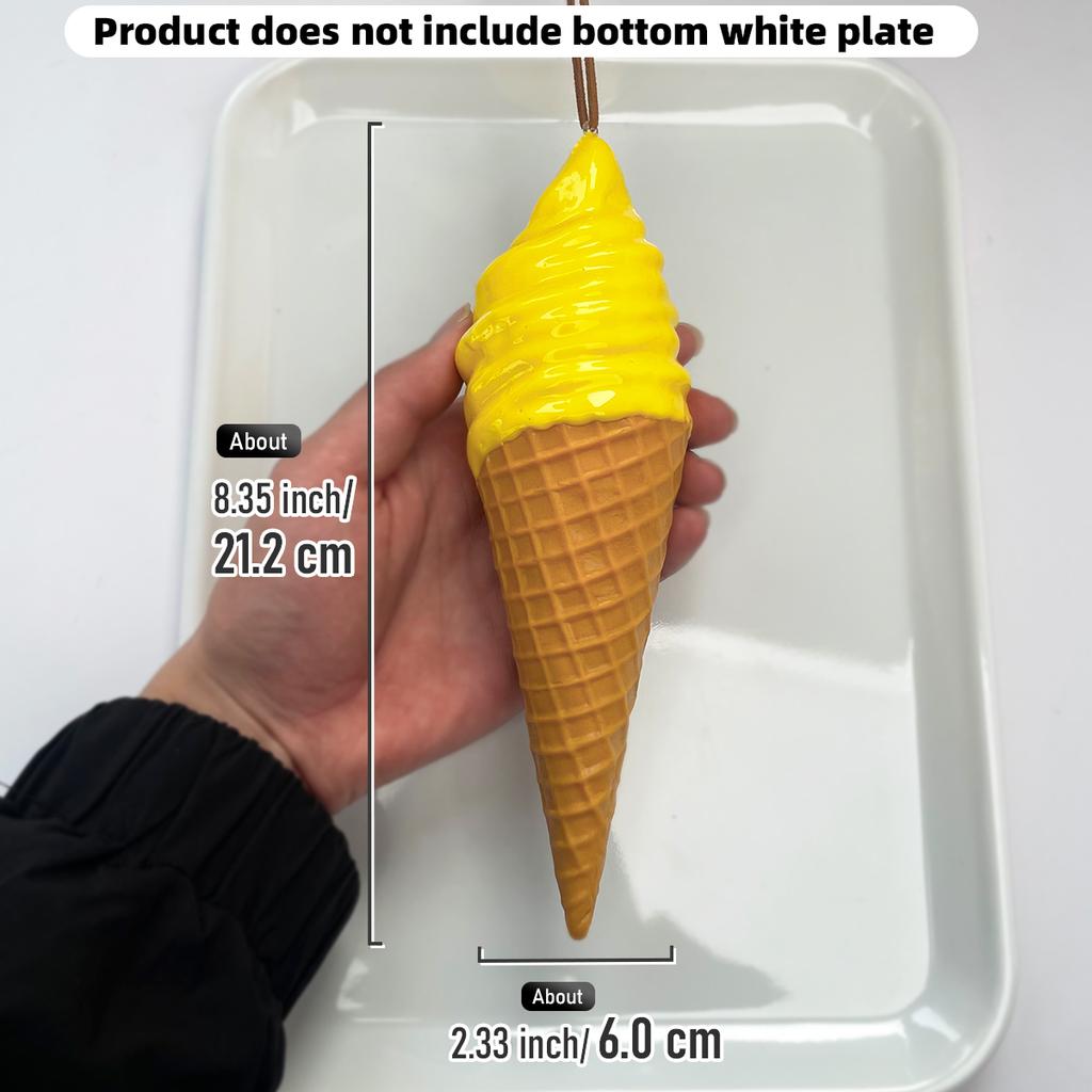1-piece Set, Simulated Sauce Coated Plastic Ice Cream Model, Ice Cream Shop Display Prop, Photography Stage Prop