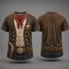 Men's Halloween Funny Letter Print Loose Fit Casual T-Shirt for Party and Daily Wear