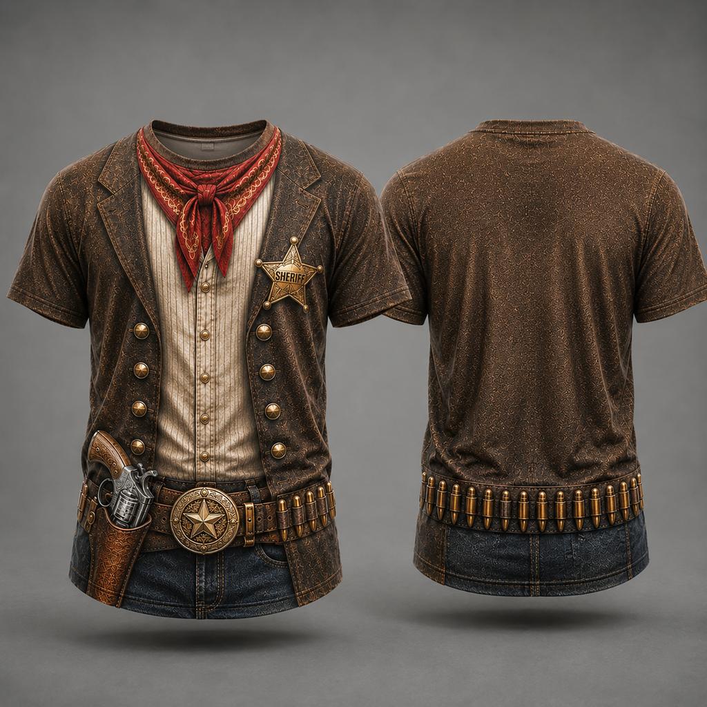 Men's Halloween Funny Letter Print Loose Fit Casual T-Shirt for Party and Daily Wear